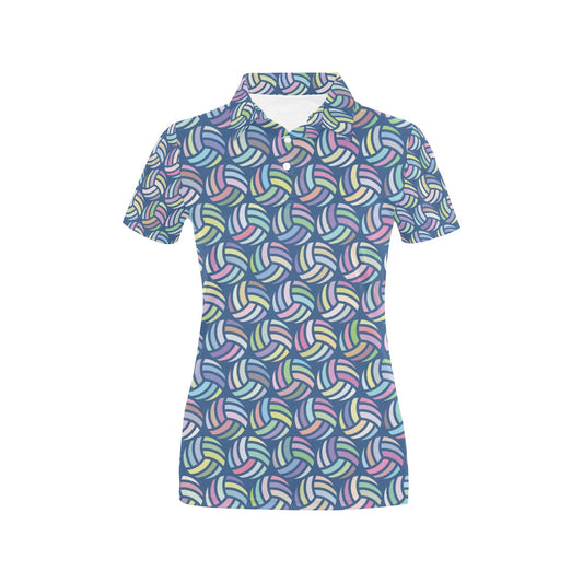 Volleyball Print Design LKS301 Women's Polo Shirt