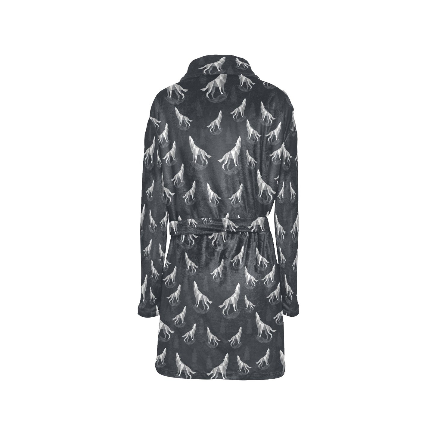 Wolf Print Design LKS303 Women's Fleece Robe