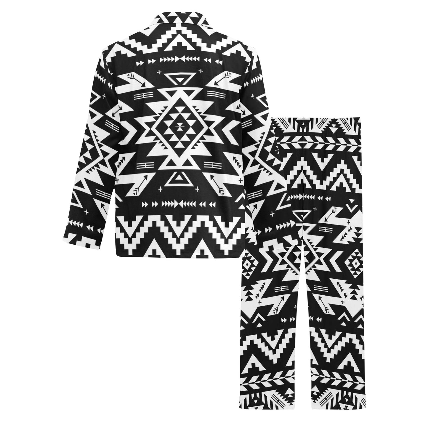 Tribal indians native aztec Men's Long Pajama Set