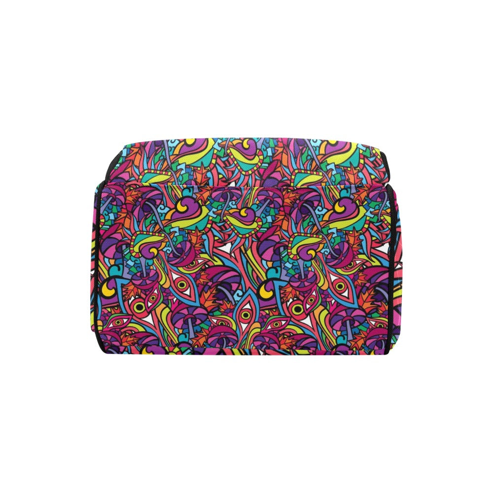 Trippy Print Design LKS302 Diaper Bag Backpack