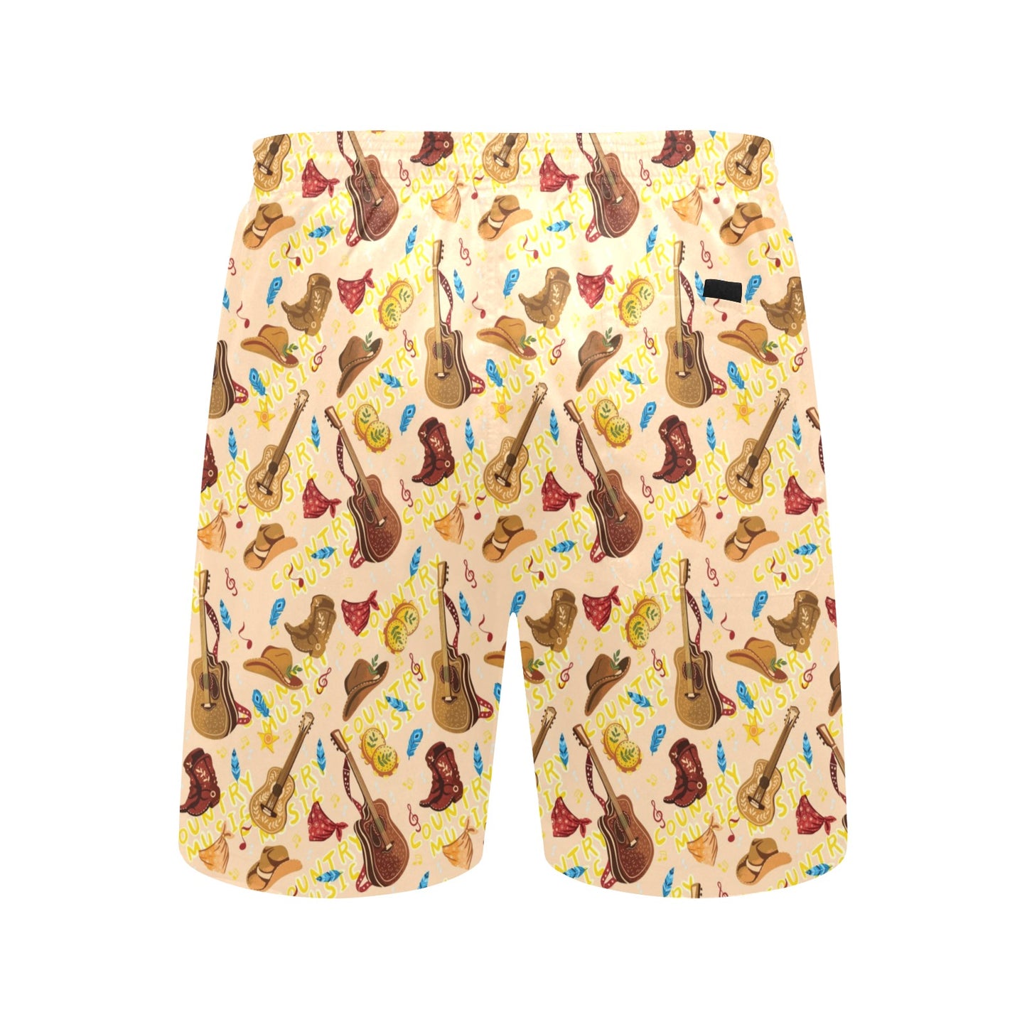 Western Lifestyle Print Design LKS303 Men's Swim Trunks Beach Shorts