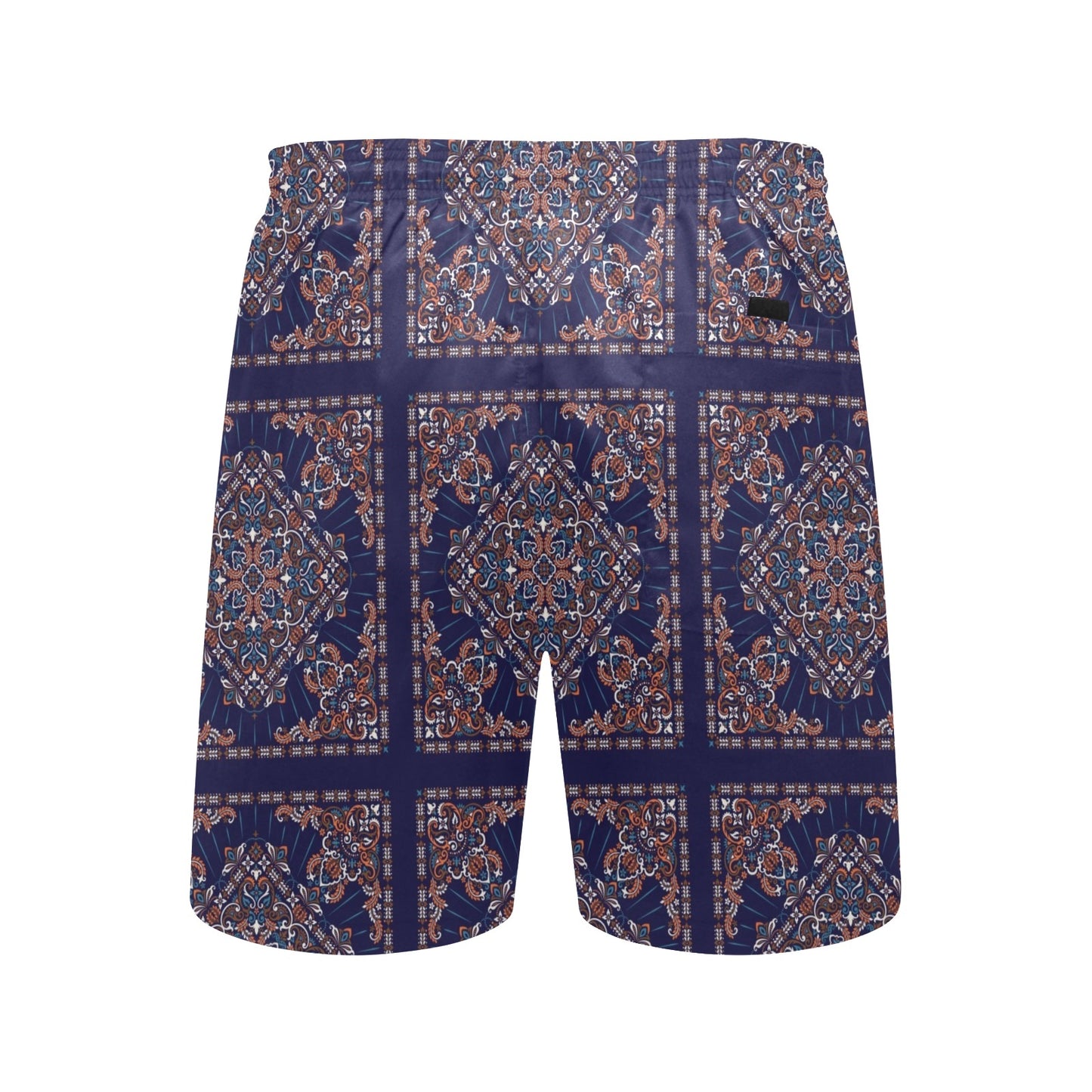 Bandana Print Design LKS3012 Men's Swim Trunks Beach Shorts