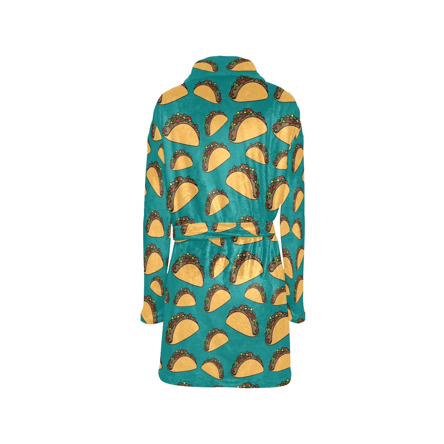 Taco Pattern Print Design TC07 Women's Fleece Robe