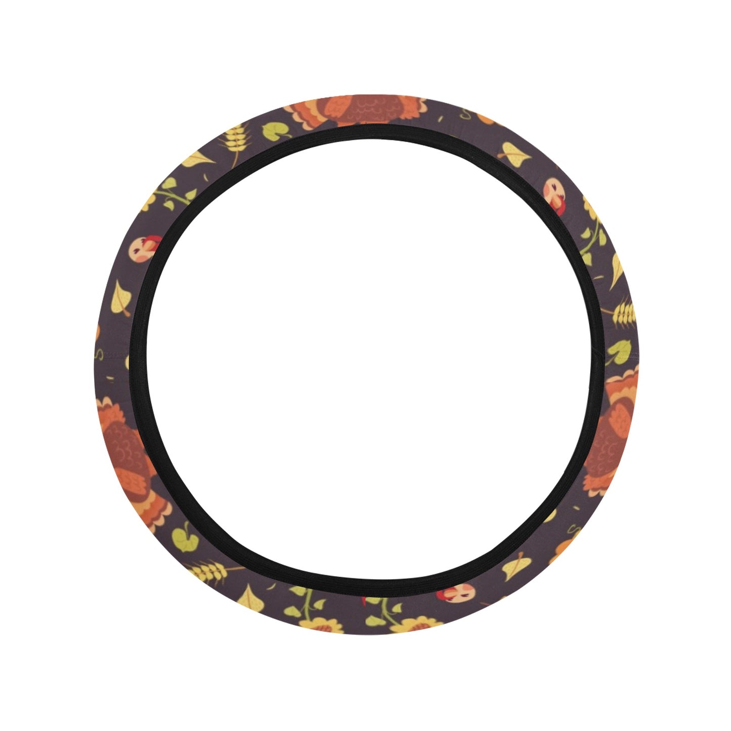 Thanksgiving Print Design LKS305 Steering Wheel Cover with Elastic Edge