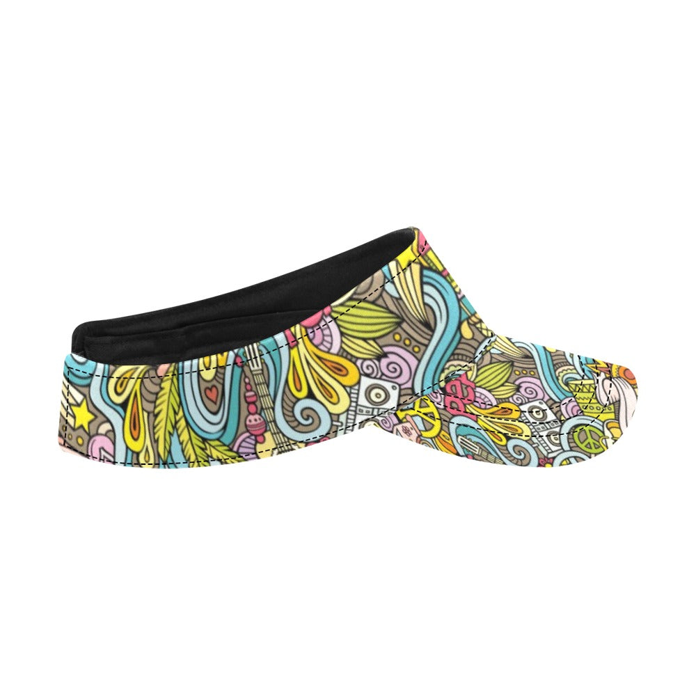 Hippie Print Design LKS301 Unisex Sun Visor