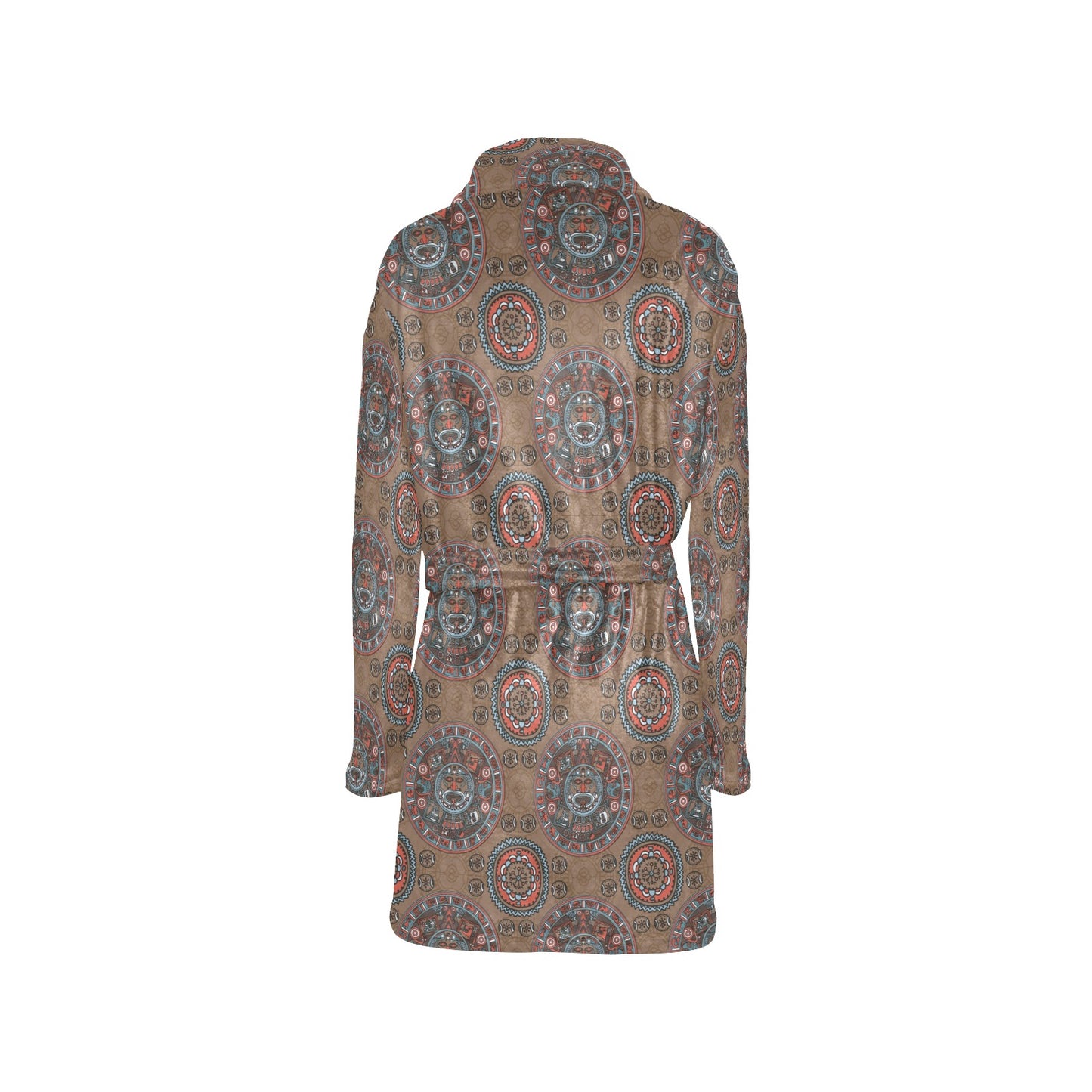 Calendar Aztec Design Print Pattern Women's Fleece Robe