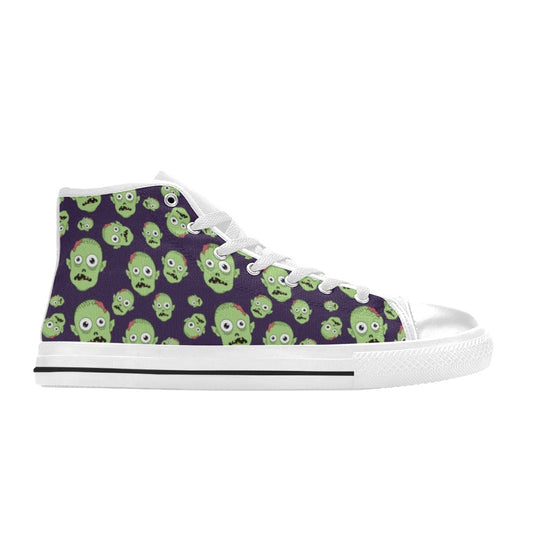 Zombie Print Design LKS303 Men's High Top Canvas Shoes