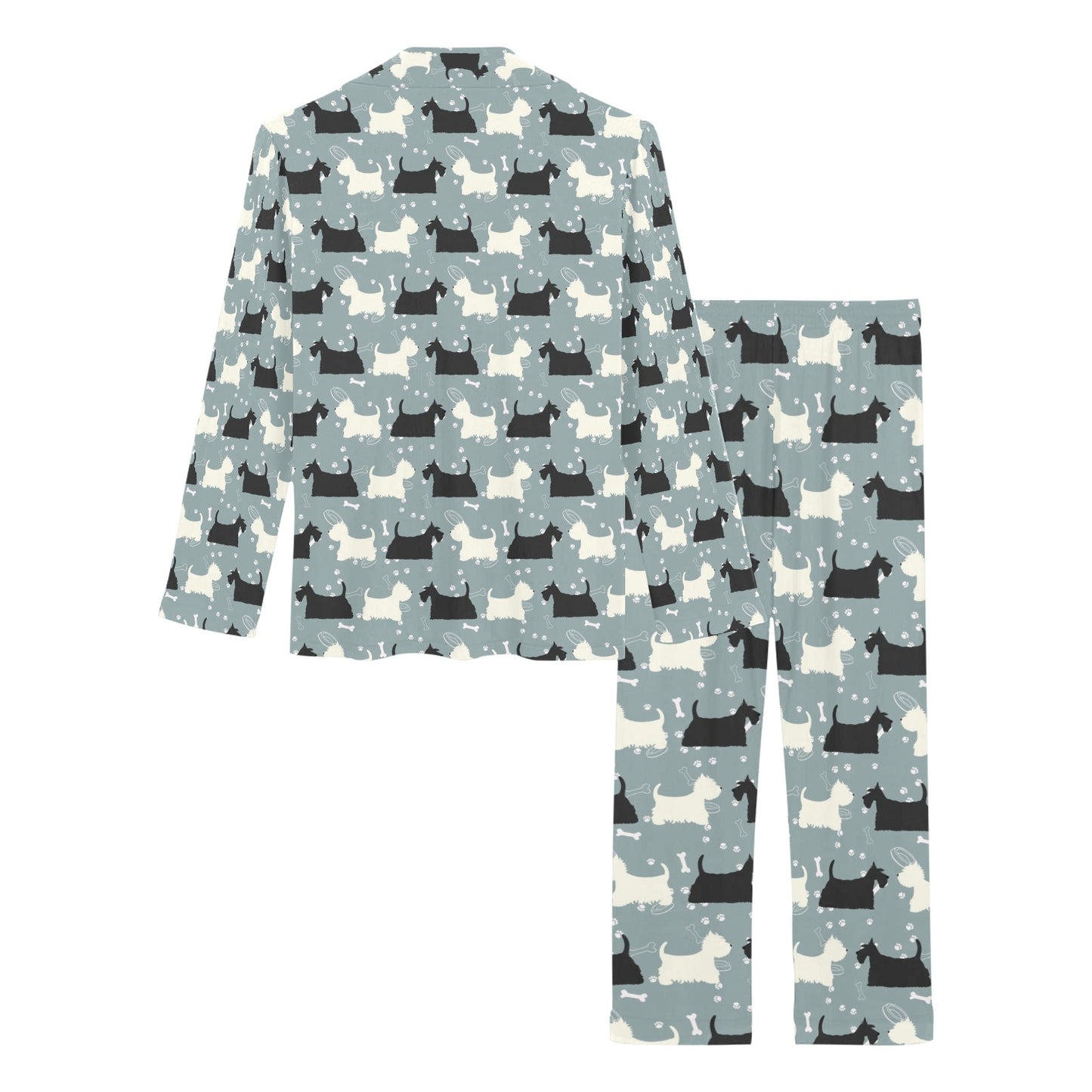 Scottish Terriers Print Design LKS301 Women's Long Pajama Set