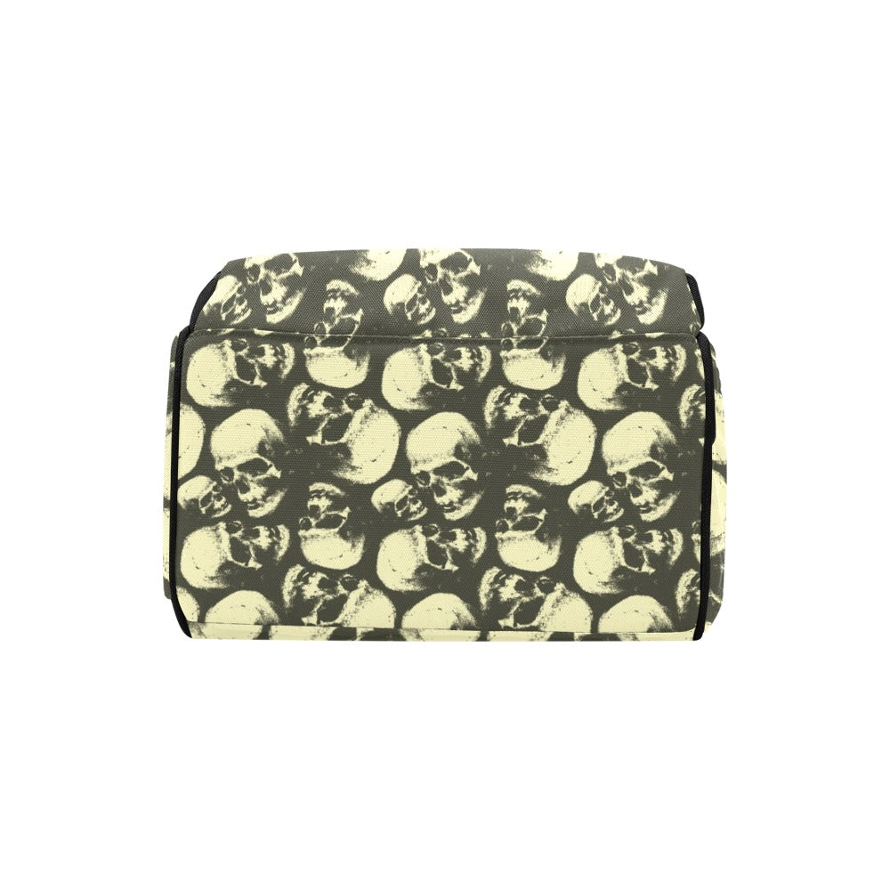 Skull Print Design LKS302 Diaper Bag Backpack