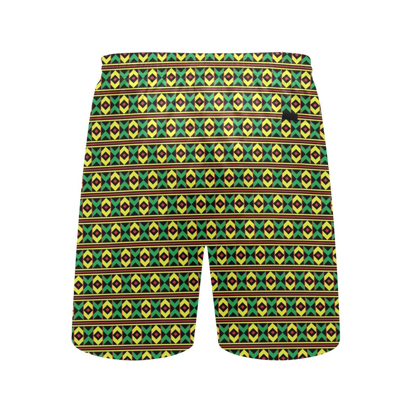African Geometric Print Pattern Men's Swim Trunks Beach Shorts