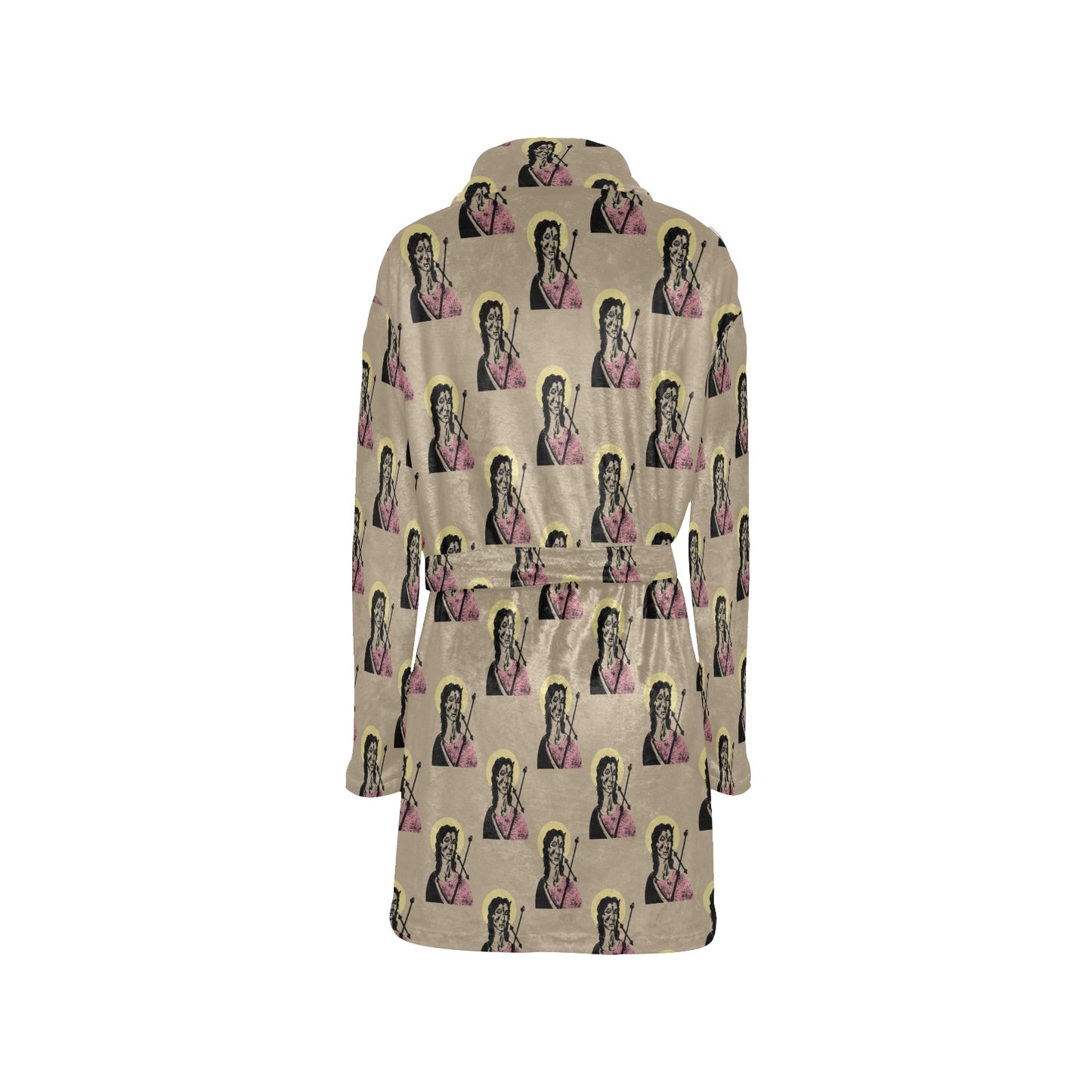 Christian Pattern Print Design 04 Women's Fleece Robe