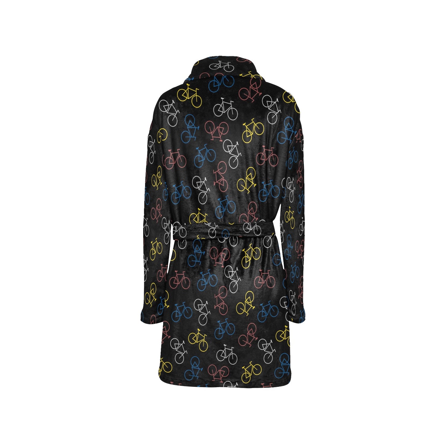Bicycle Pattern Print Design 03 Women's Fleece Robe
