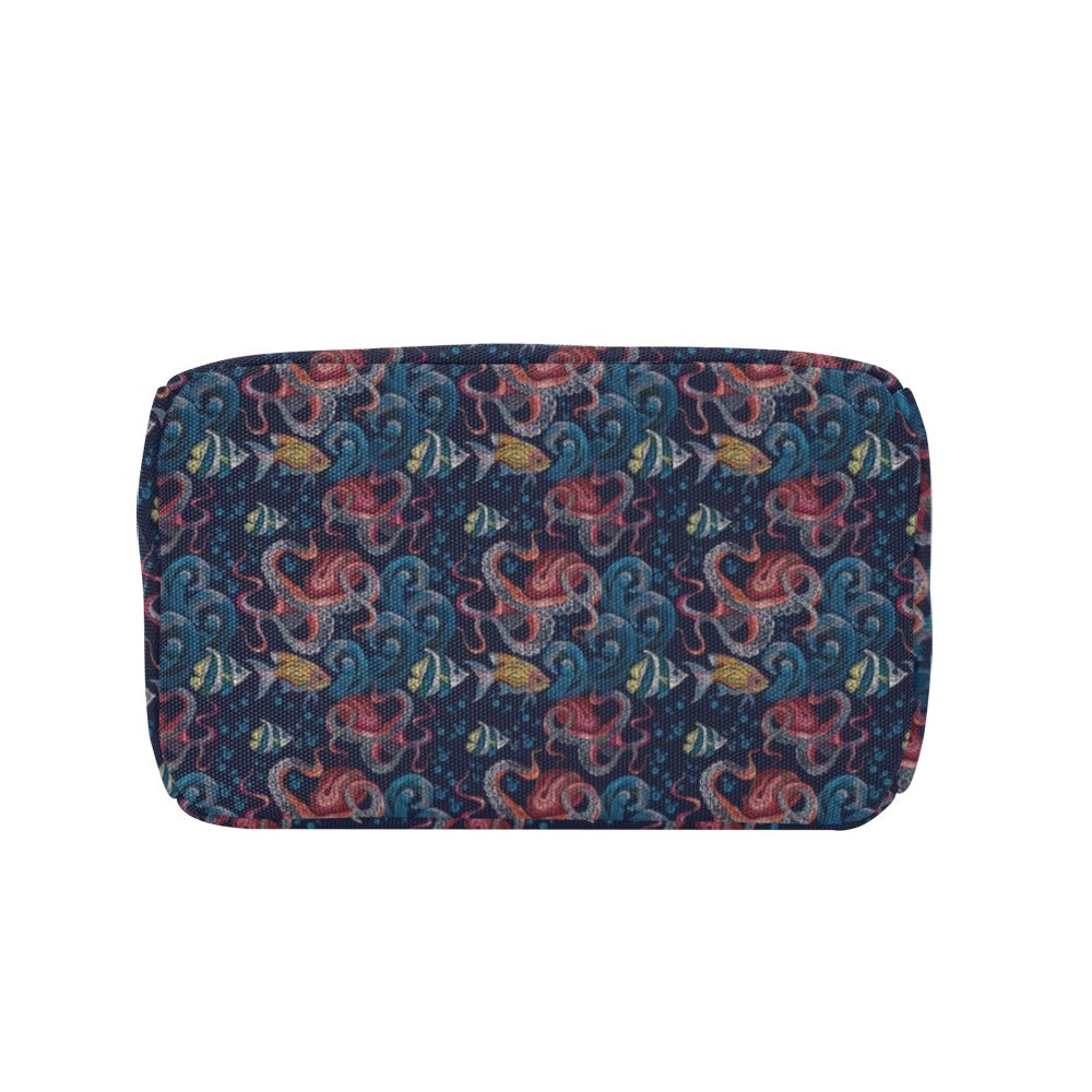 Underwater Giant Squid Print Design LKS302 Insulated Lunch Bag