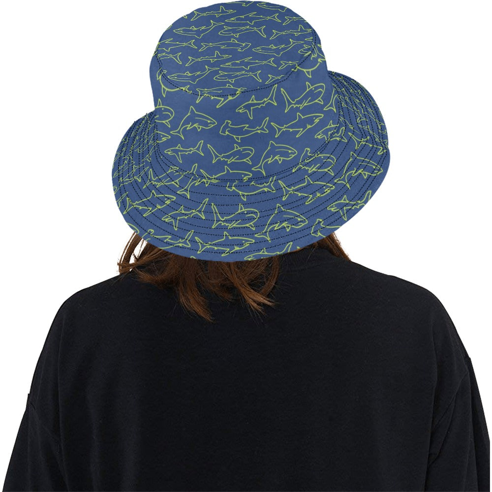 Shark Print Design LKS301 Unisex Bucket Hat