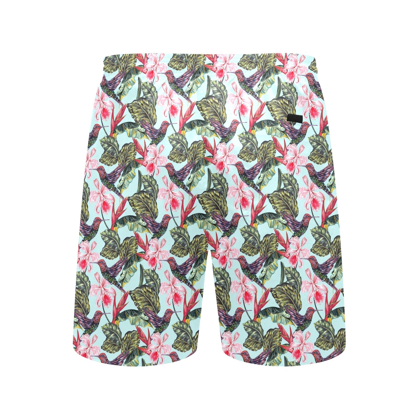 Hummingbird Cute Themed Print Men's Swim Trunks Beach Shorts