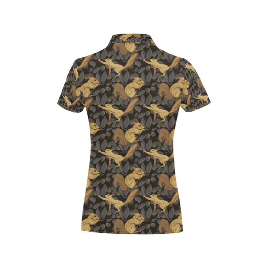 Squirrel Print Design LKS309 Women's Polo Shirt