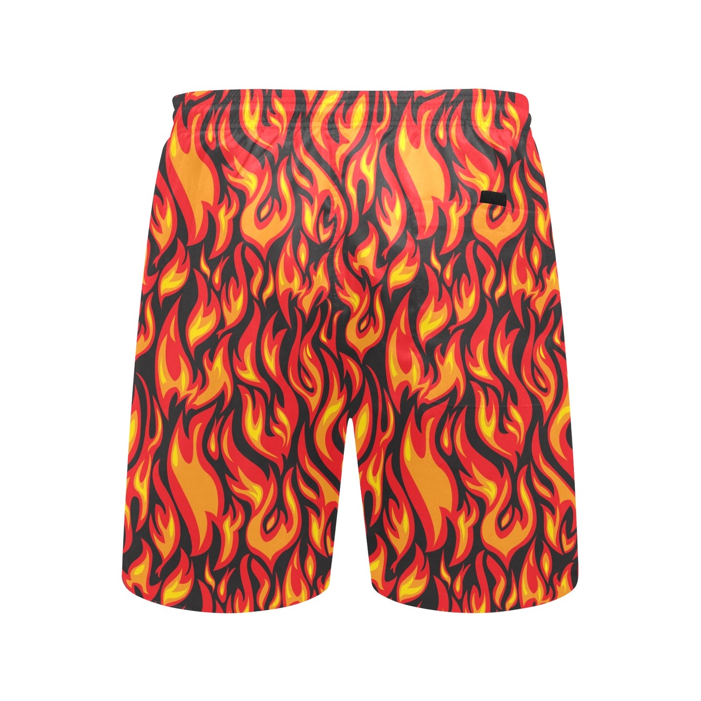 Flame Fire Print Pattern Men's Swim Trunks Beach Shorts