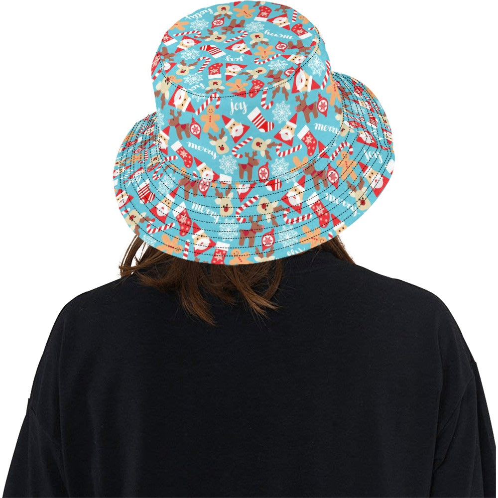 Santa Christmas Themed Print Design LKS306 Unisex Bucket Hat