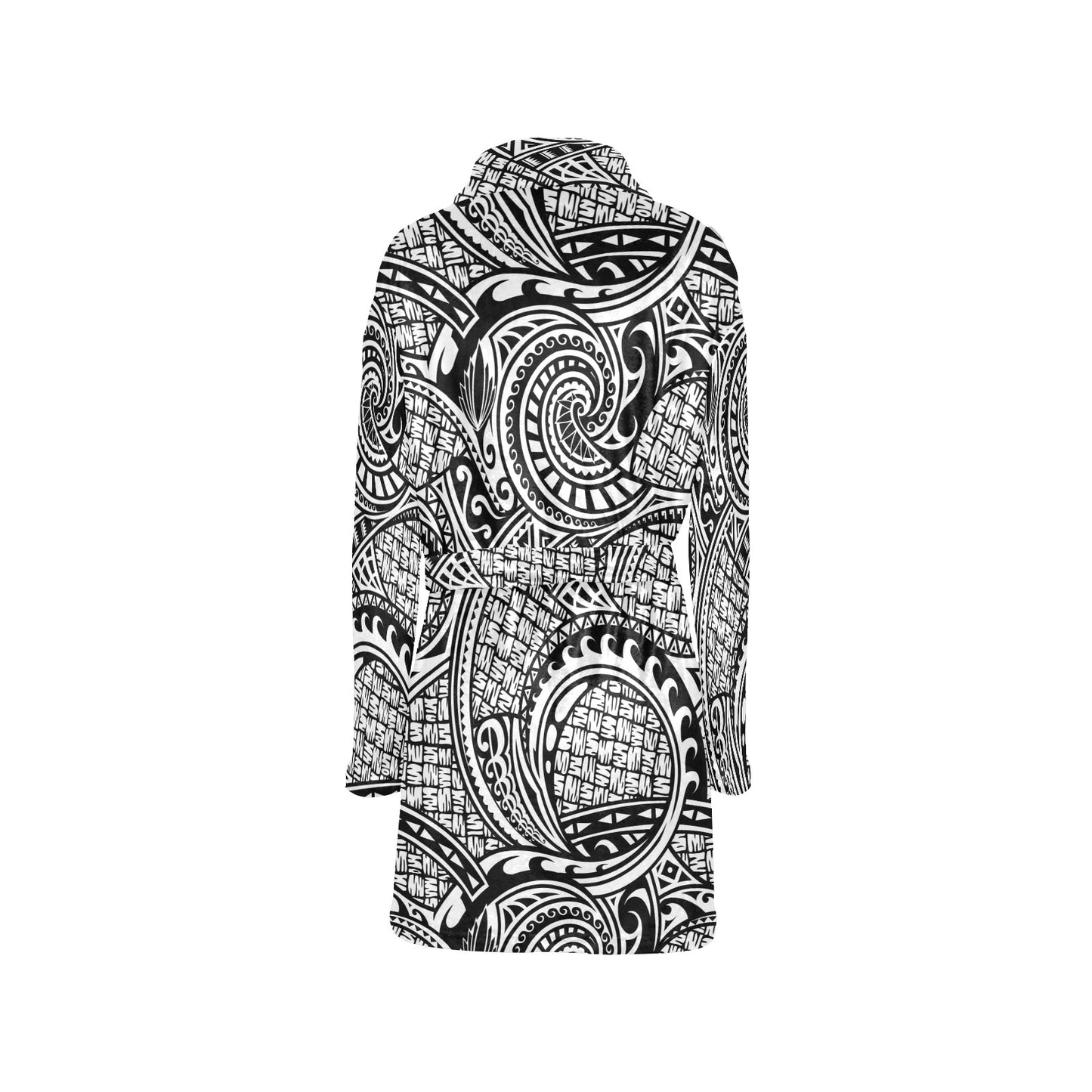 Polynesian Tribal Pattern Women's Fleece Robe