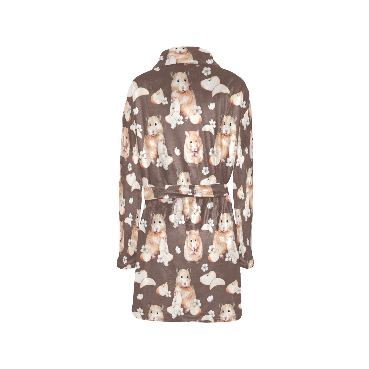 Hamster Pattern Print Design 03 Women's Fleece Robe