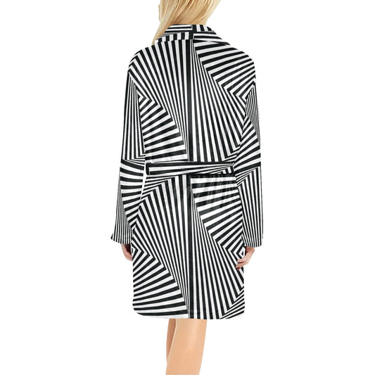 Vortex Print Design LKS302 Women's Fleece Robe