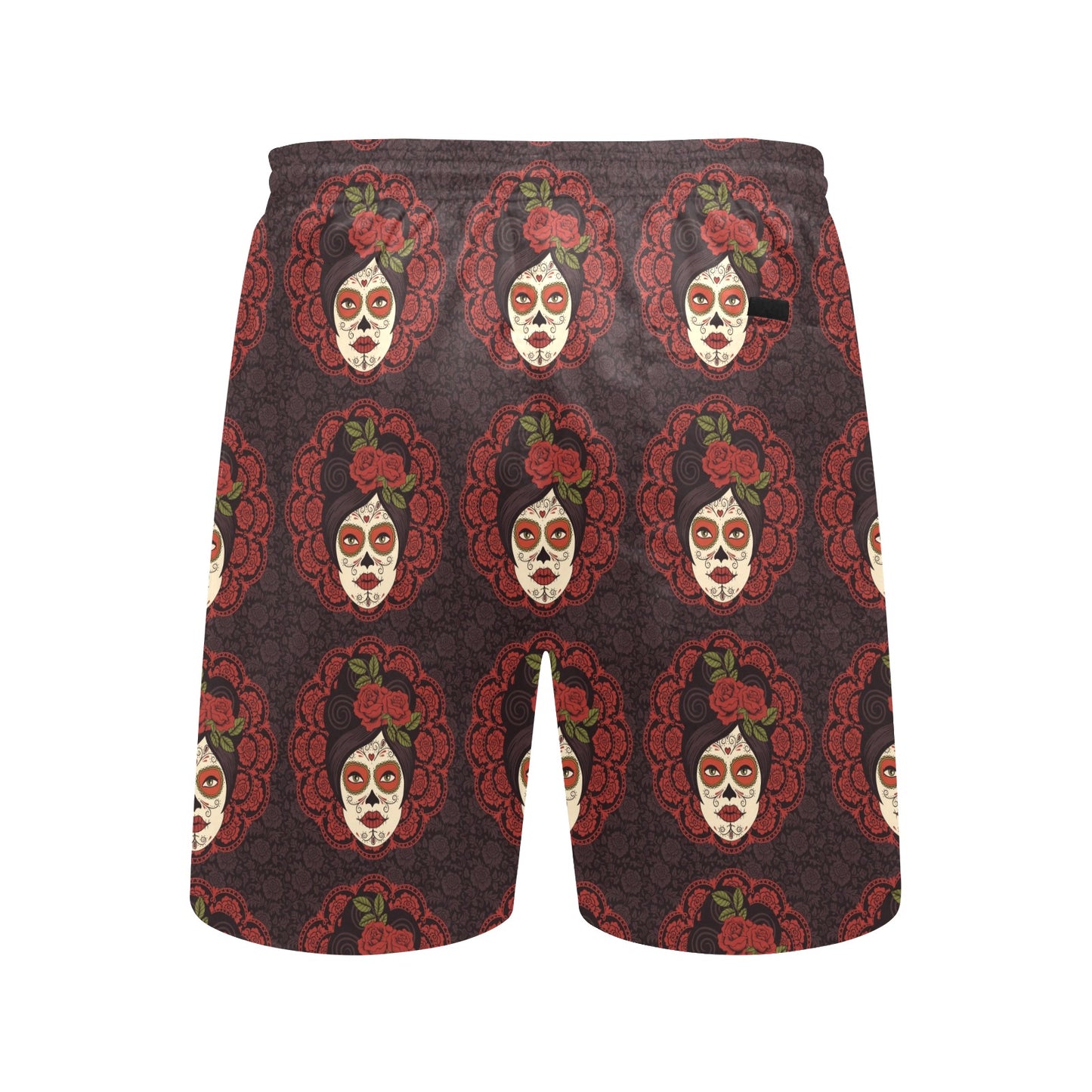 Day of the Dead Mexican Girl Men's Swim Trunks Beach Shorts