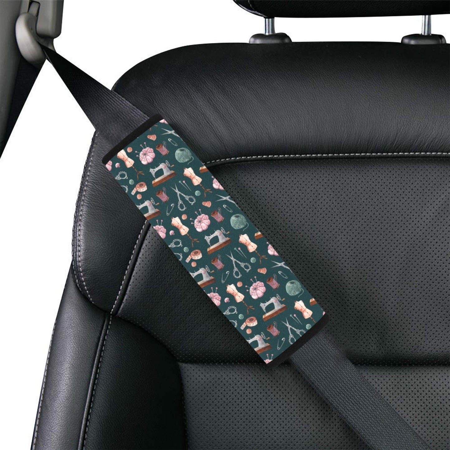 Sewing Equipment Print Design LKS307 Car Seat Belt Cover