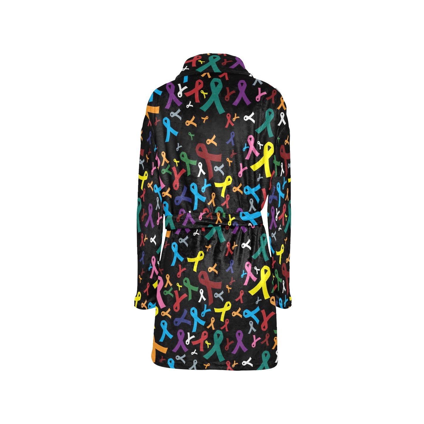 Cancer Awareness Pattern Print Design 03 Women's Fleece Robe