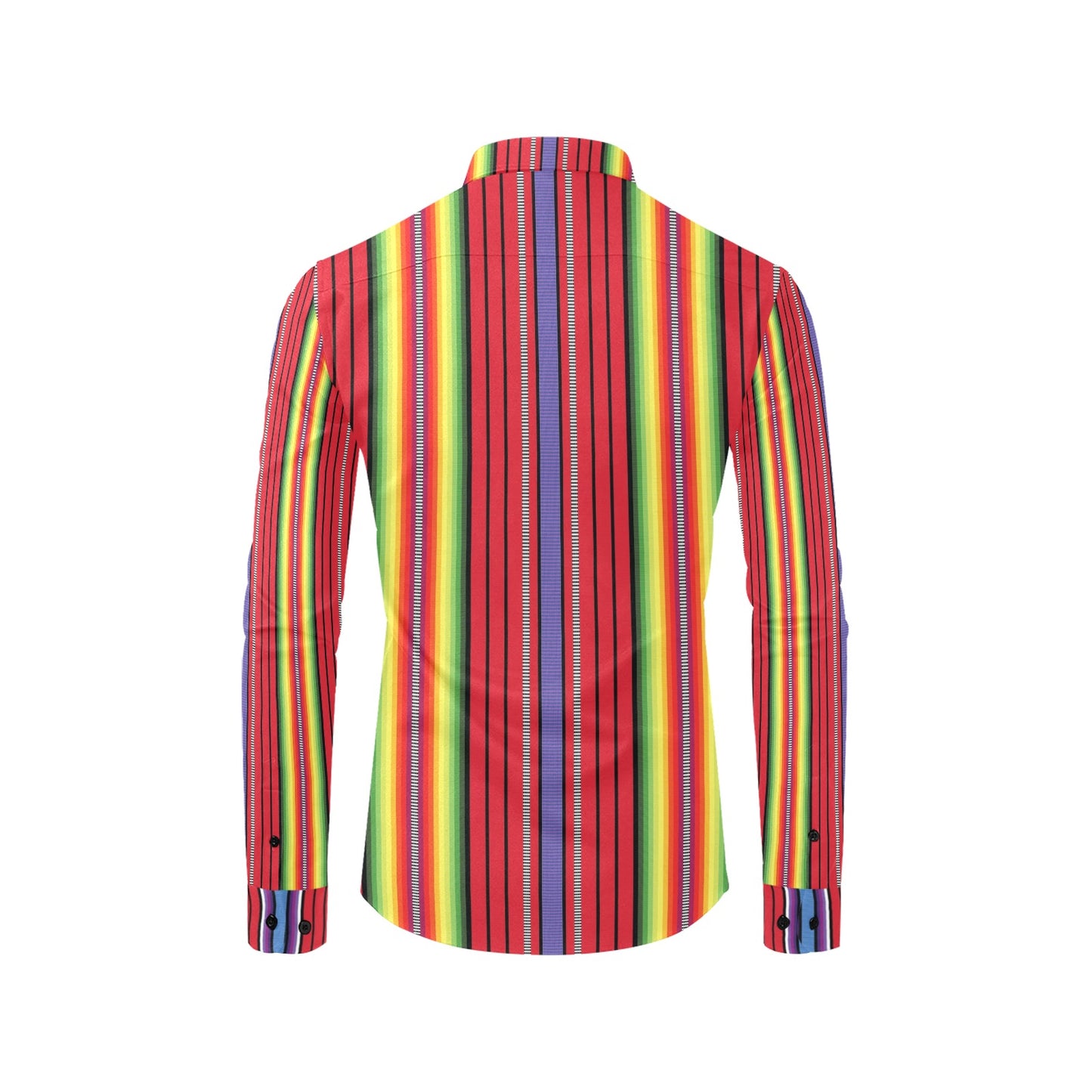 Serape Print Design LKS305 Men's Long Sleeve Dress Shirt