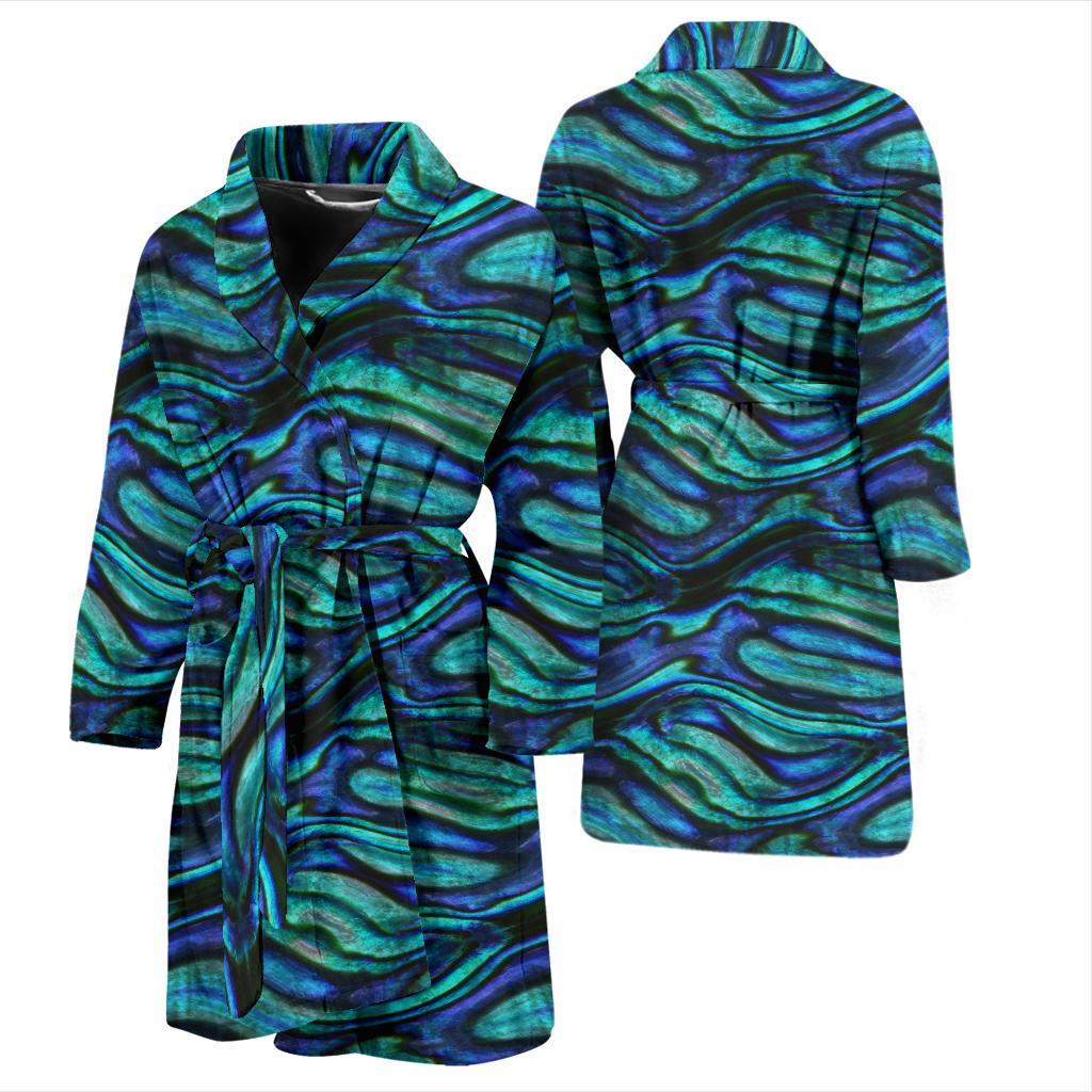 Abalone Pattern Print Design 02 Men Bathrobe-JORJUNE.COM