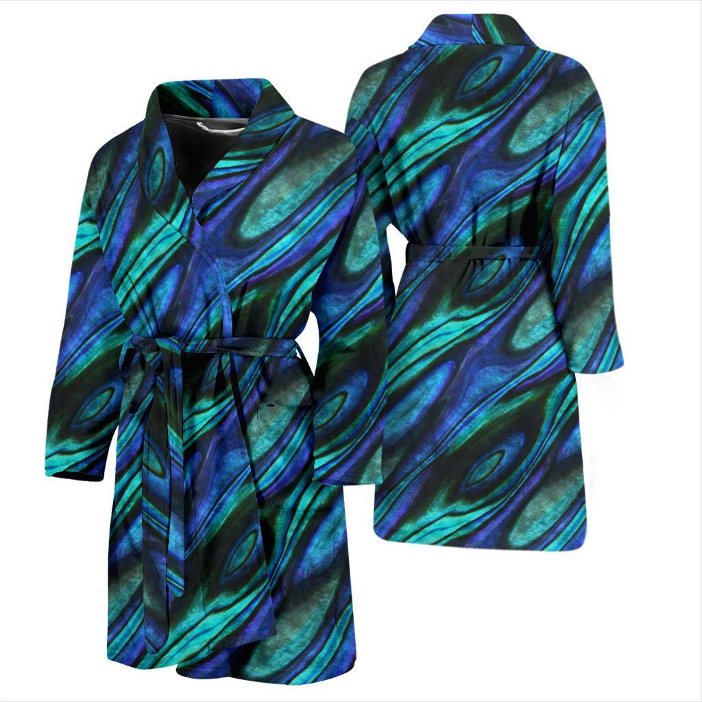 Abalone Pattern Print Design 03 Men Bathrobe-JORJUNE.COM
