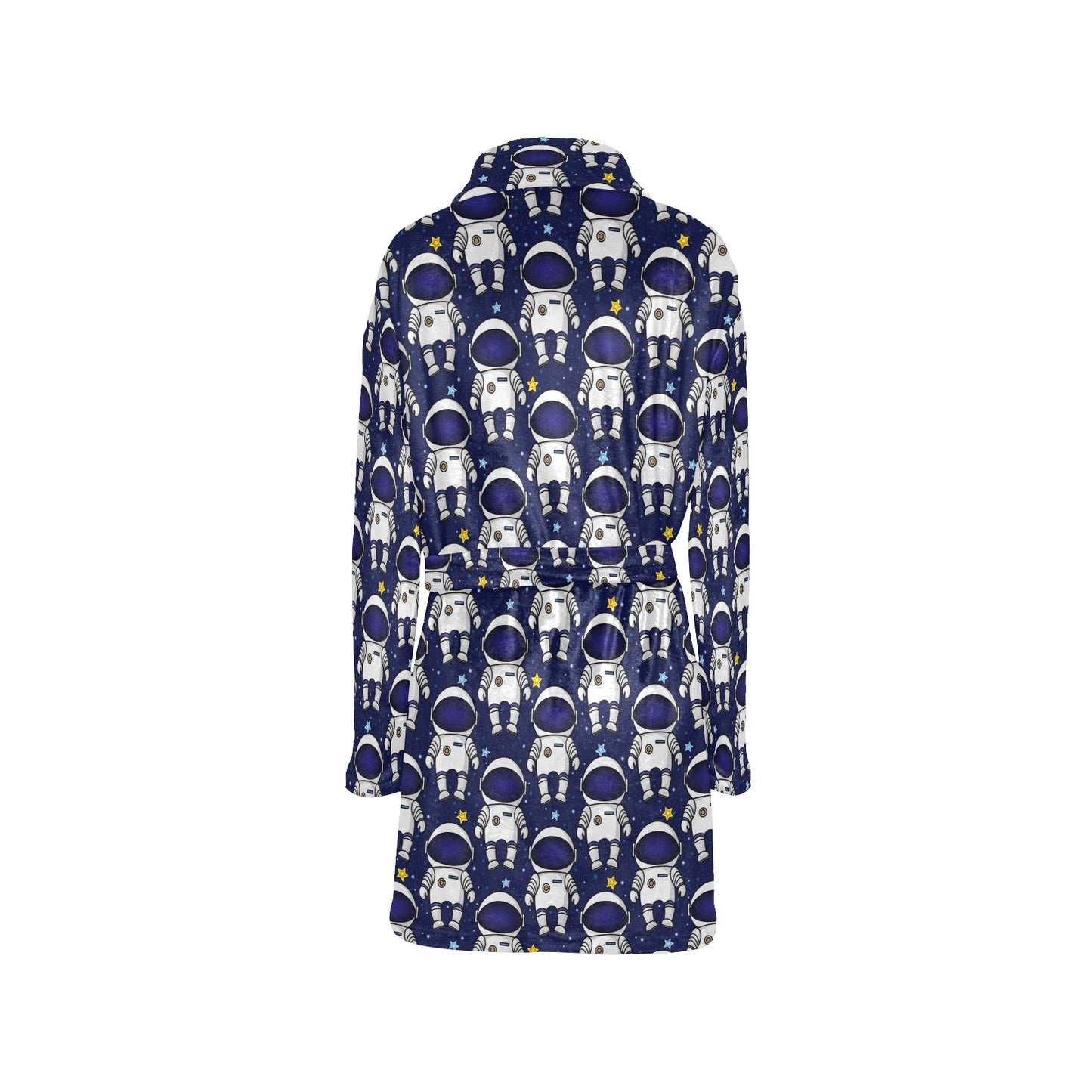 Astronaut Pattern Print Design 01 Women's Fleece Robe