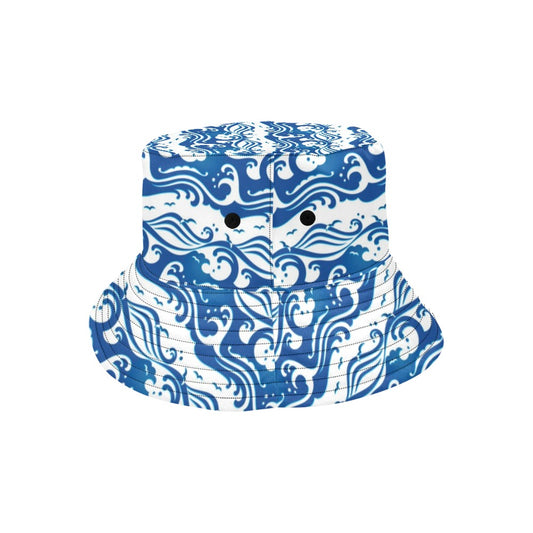 Wave Print Design LKS303 Unisex Bucket Hat
