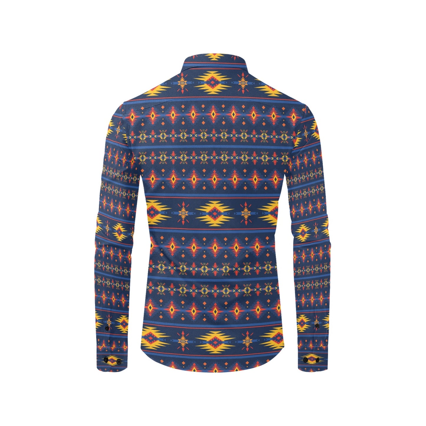 Southwest Pattern Print Design LKS306 Men's Long Sleeve Dress Shirt