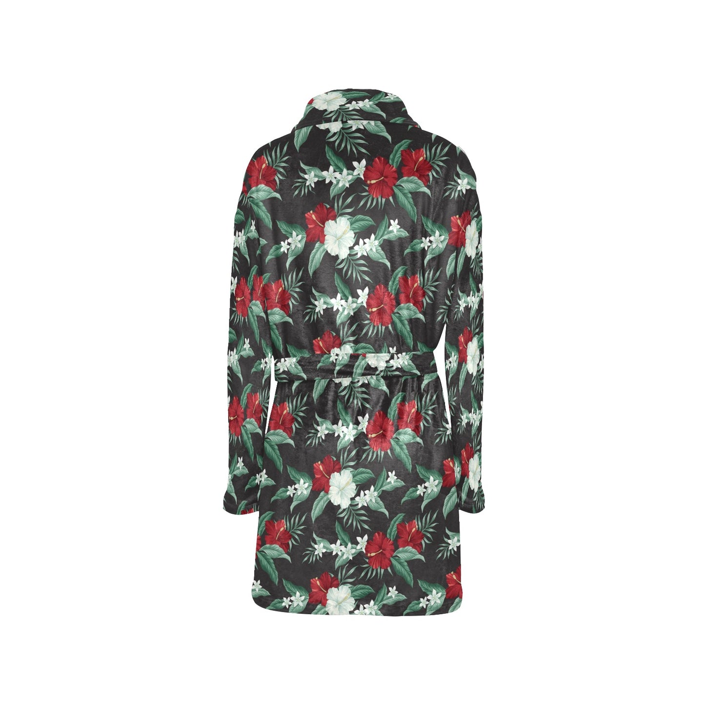 Tropical Flower Print Design LKS303 Women's Fleece Robe