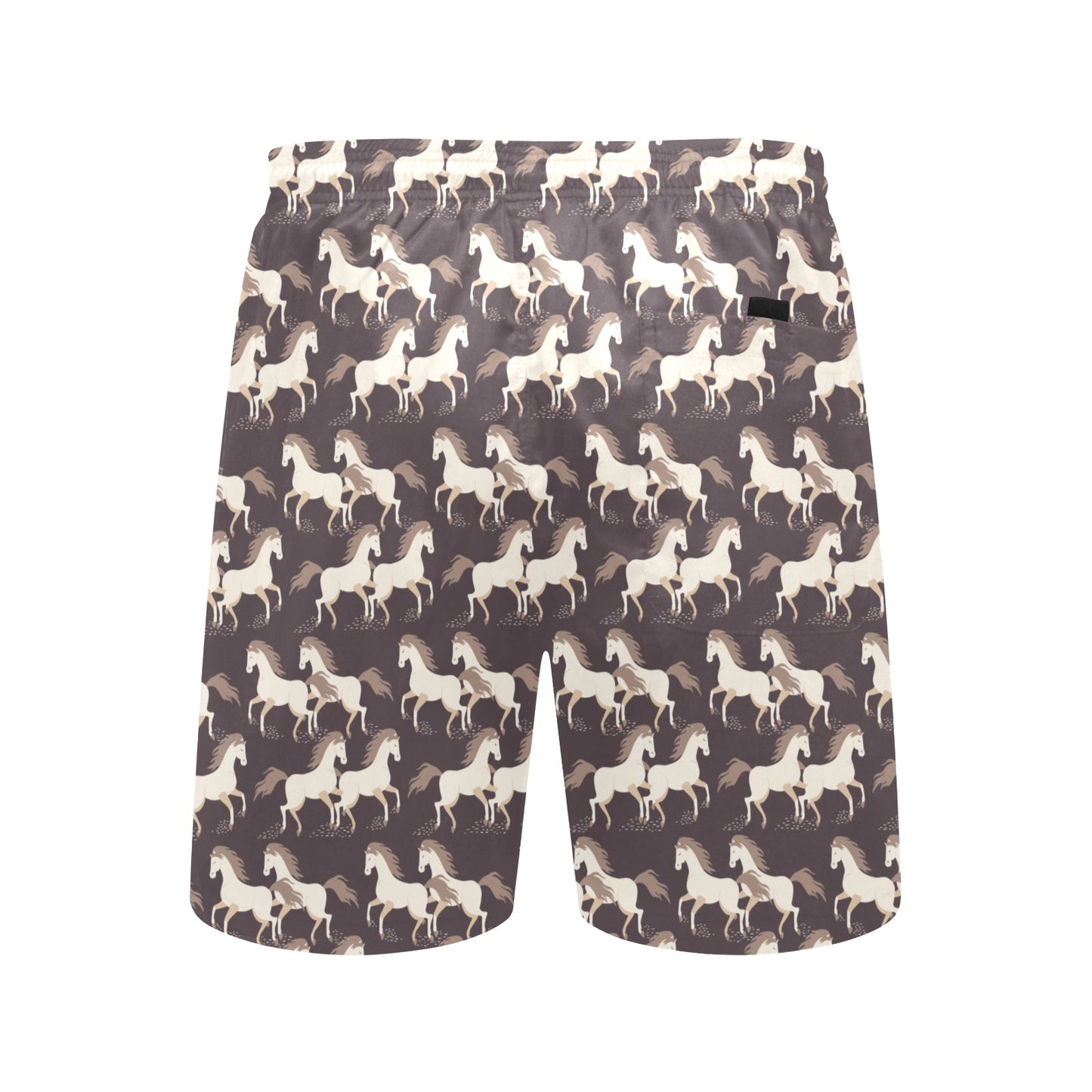 Horse Print Design LKS304 Men's Swim Trunks Beach Shorts