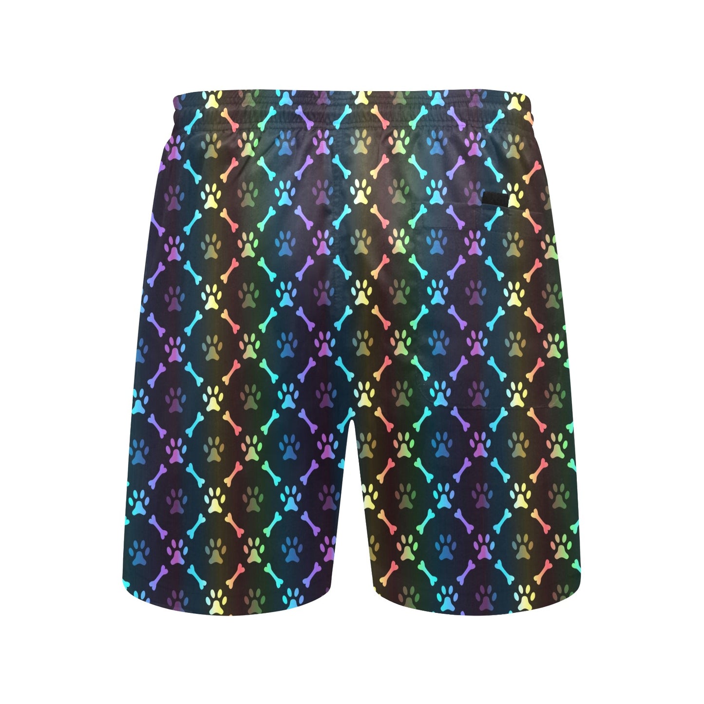 Paw Rainbow Print Men's Swim Trunks Beach Shorts