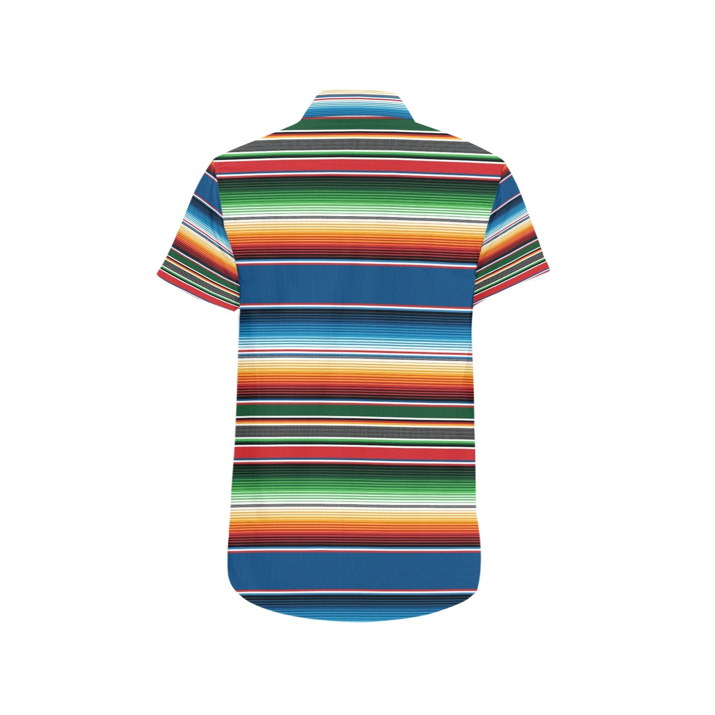 Serape Print Design LKS303 Men Short Sleeve Button Up Shirt