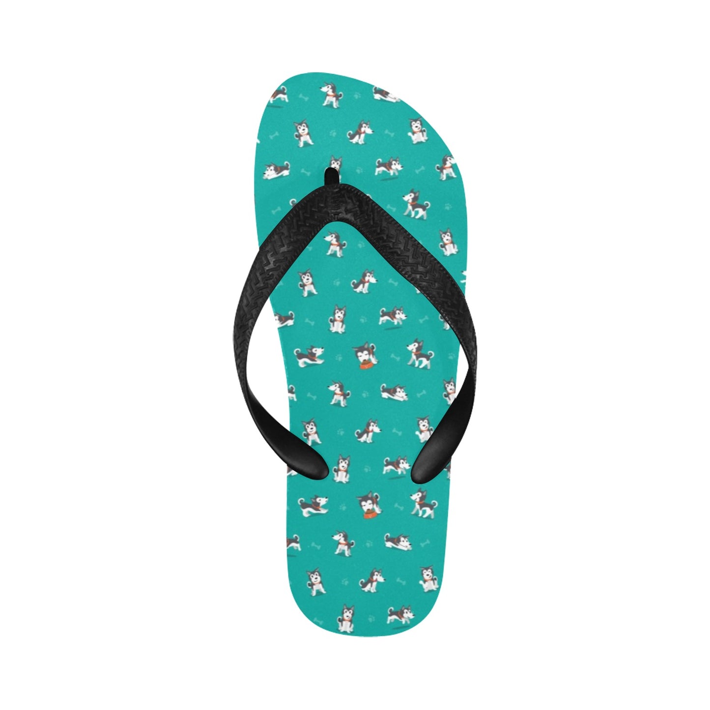 Siberian Huskies Print Design LKS303 Flip Flops