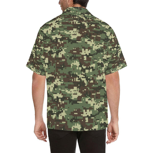 ACU Digital Army Camouflage Men Aloha Hawaiian Shirt