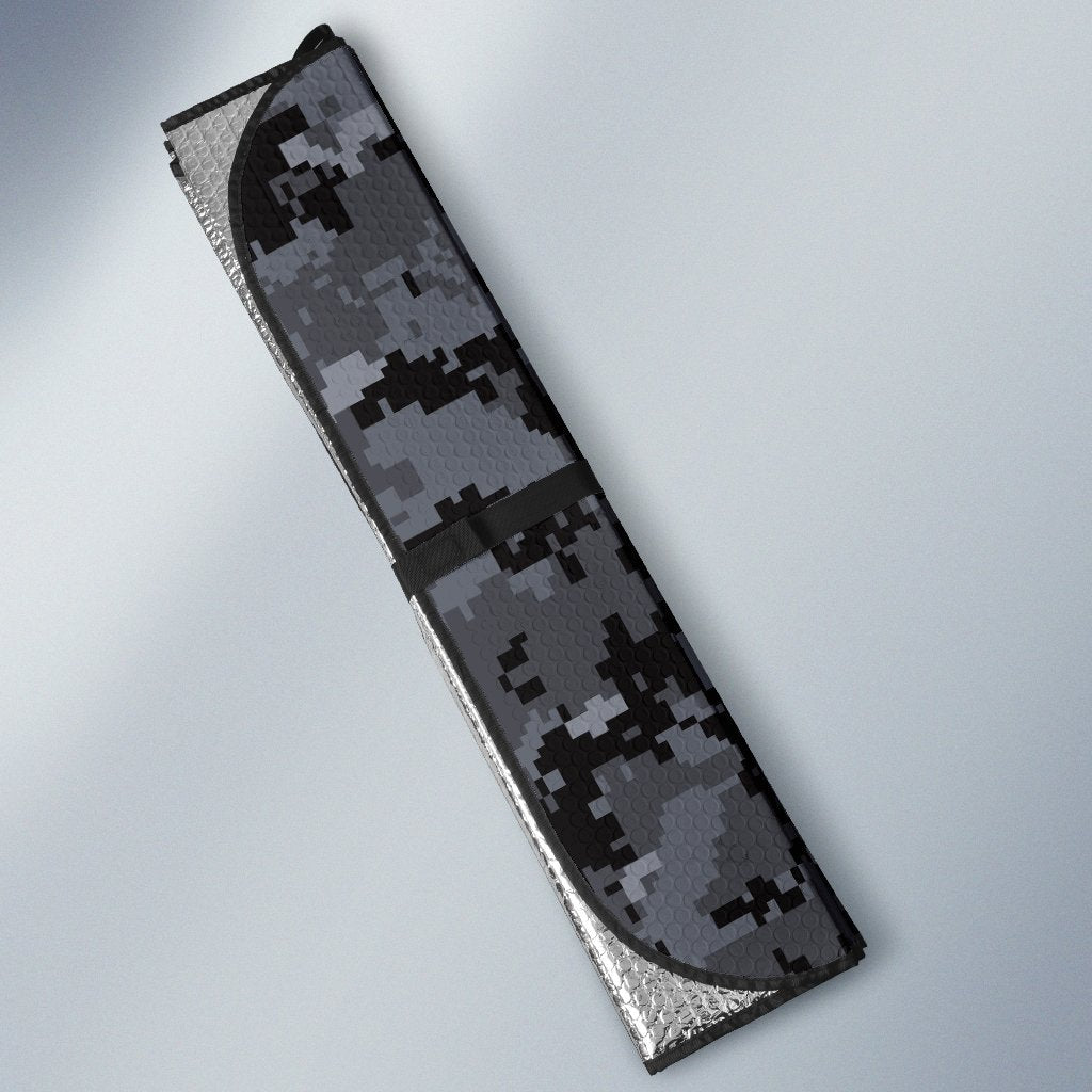 ACU Digital Black Camouflage Car Sun Shade For Windshield