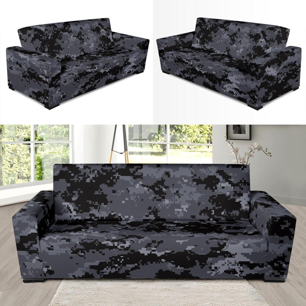 ACU Digital Black Camouflage Sofa Slipcover-JTAMIGO.COM