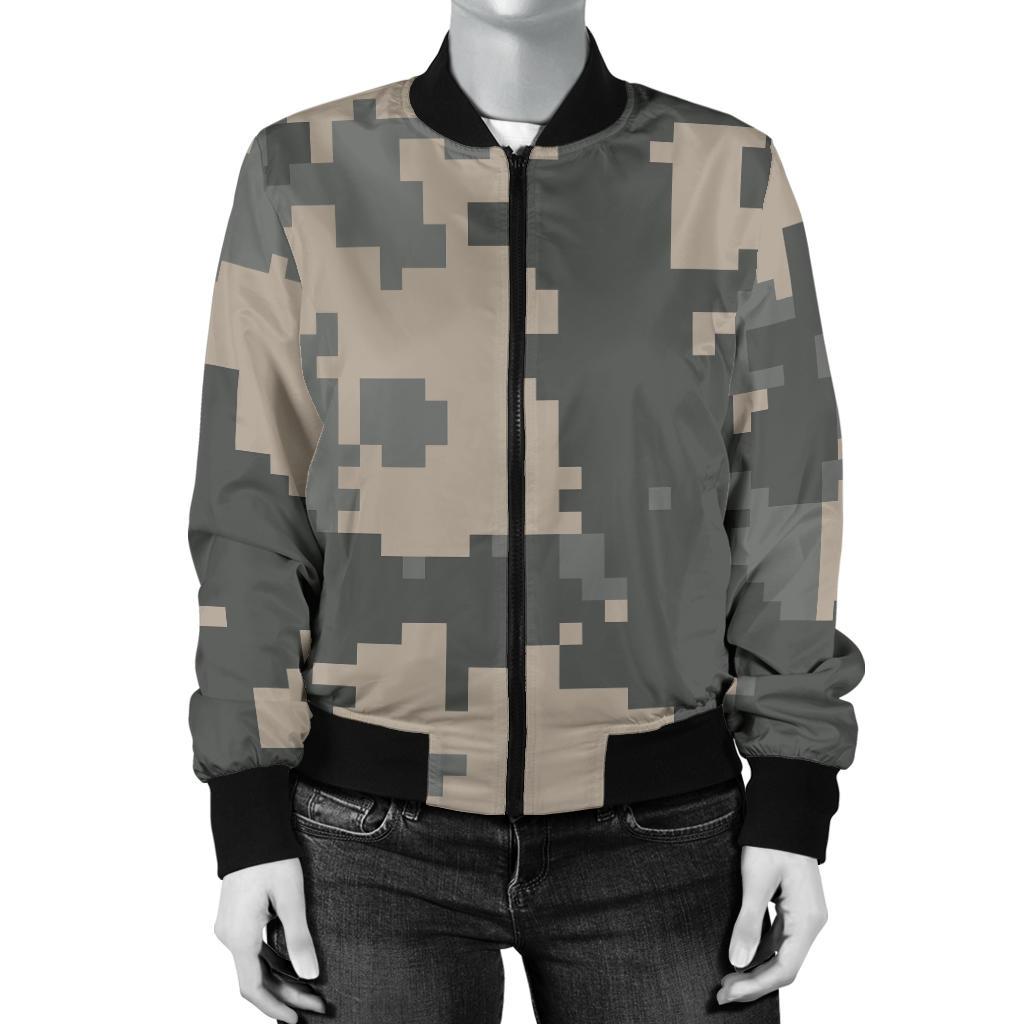 ACU Digital Camouflage Women Casual Bomber Jacket