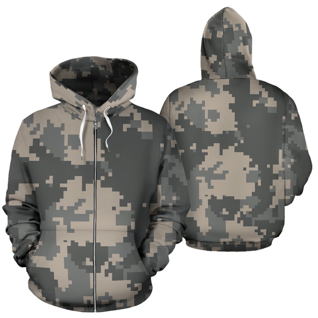 ACU Digital Camouflage Zip Up Hoodie
