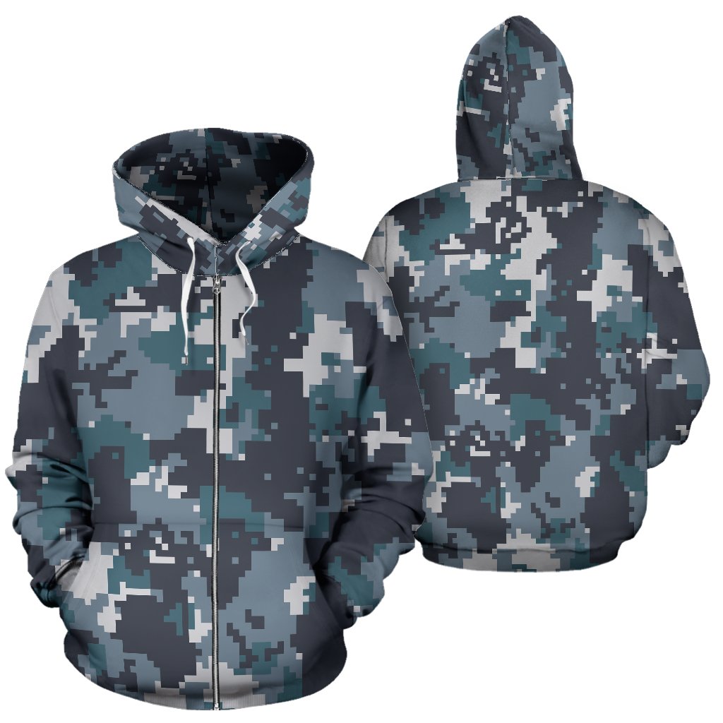 ACU Digital Urban Camouflage Zip Up Hoodie
