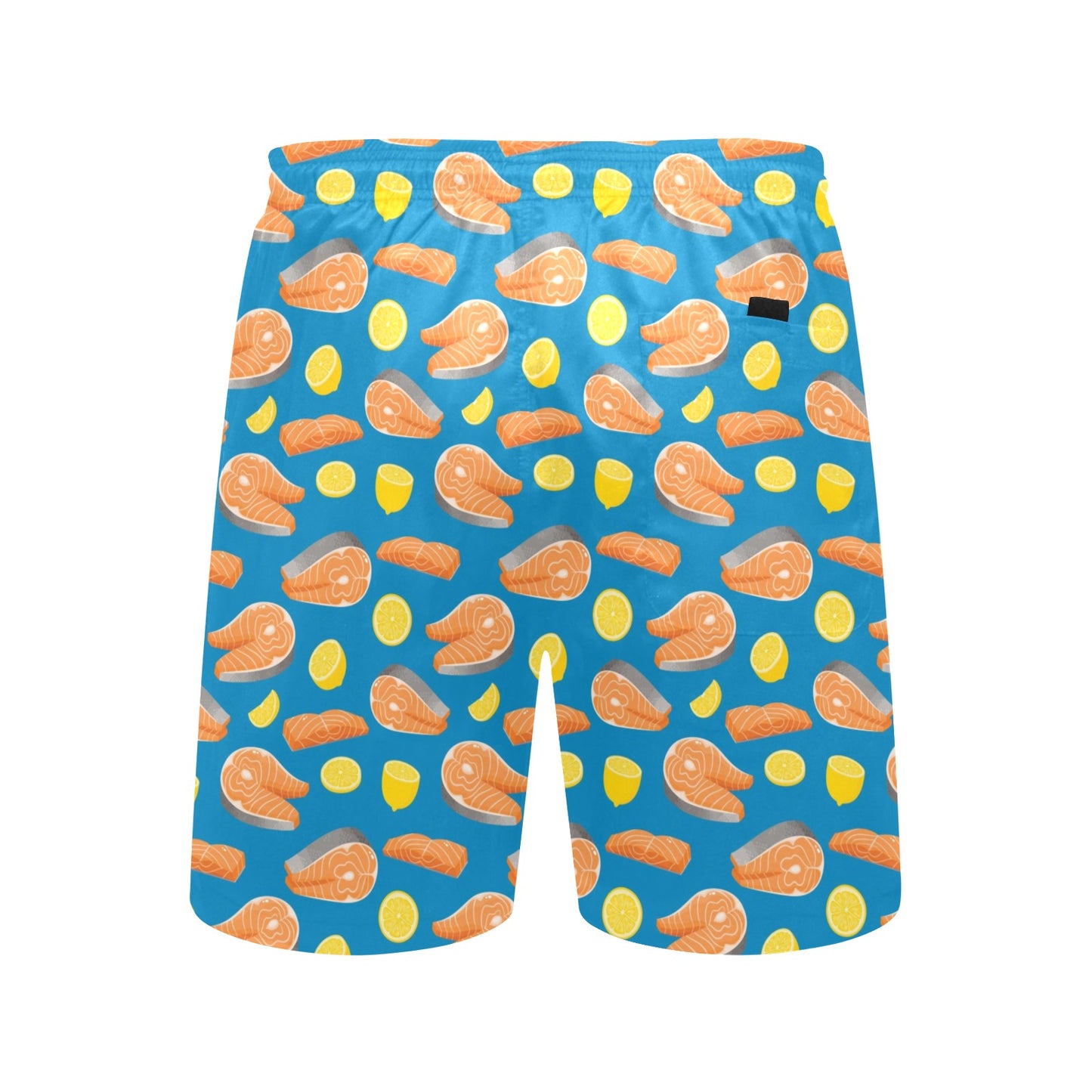 Salmon Steak With Lemon Print Design LKS308 Men's Swim Trunks Beach Shorts