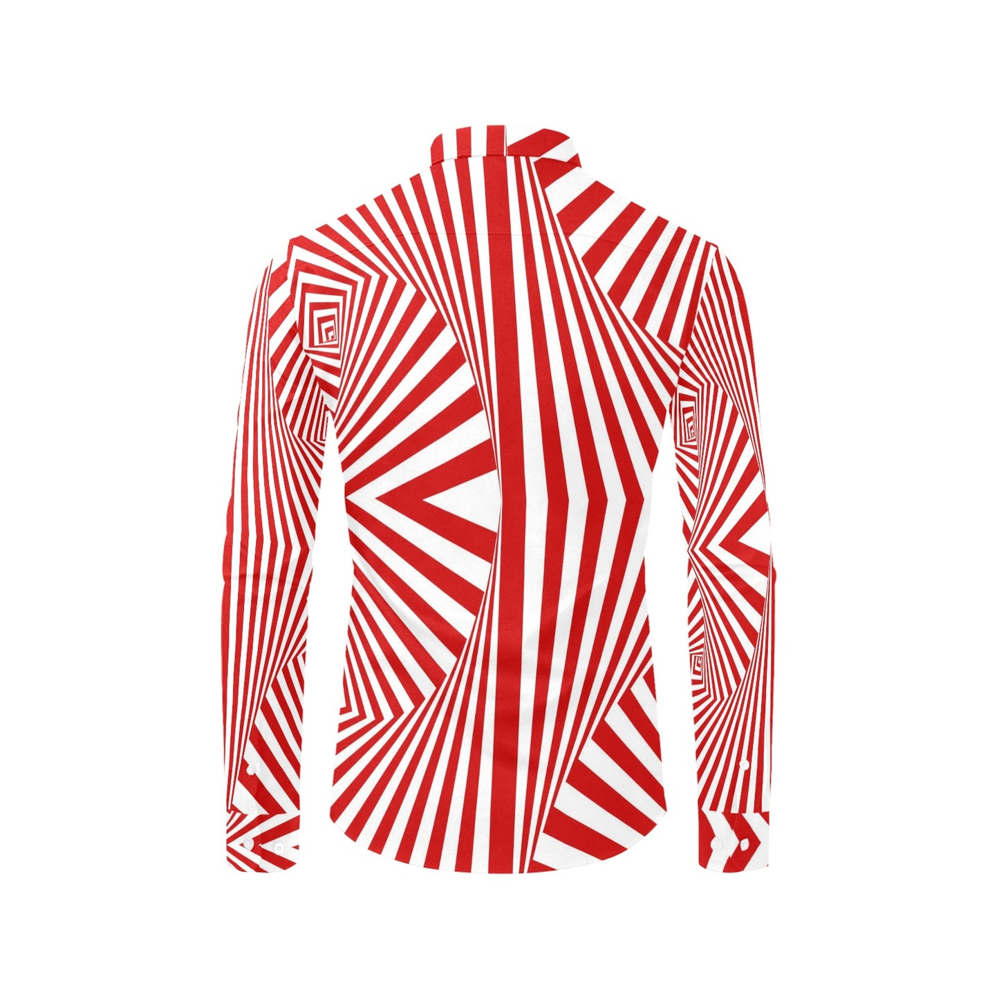 Vortex Print Design LKS304 Men's Long Sleeve Dress Shirt