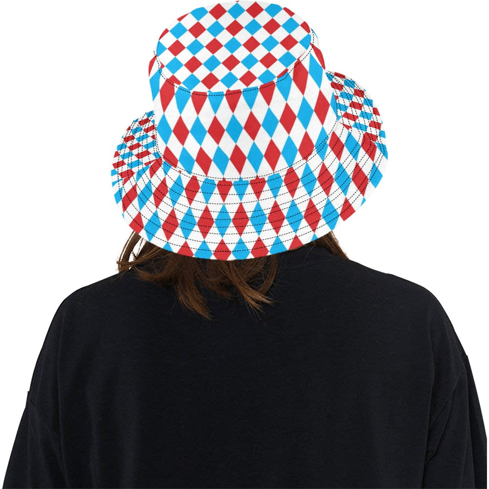 Harlequin Print Design LKS402 Unisex Bucket Hat