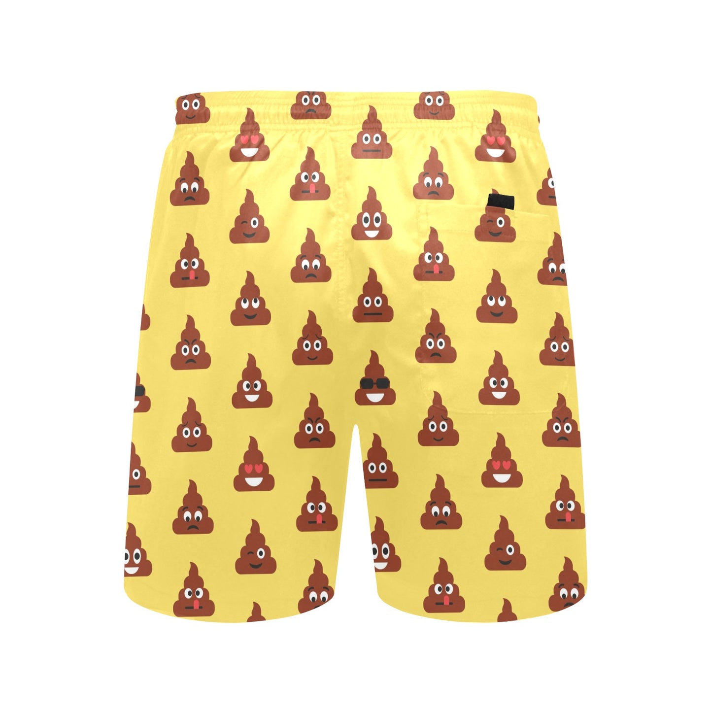 Emoji Poop Print Pattern Men's Swim Trunks Beach Shorts