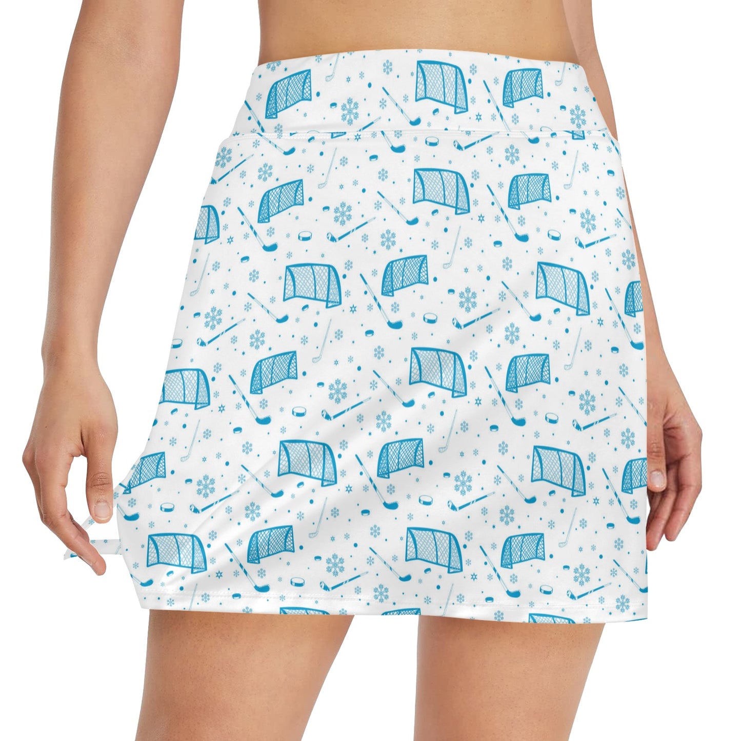 Hockey Print Design LKS303 Women's Golf Skirt with Pocket